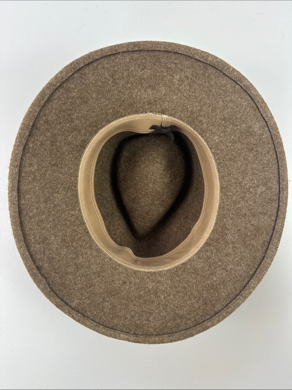 Vintage Dorfman Pacific 100% Wool Fedora Outback Hat Brown Leather Band - Picture 8 of 10